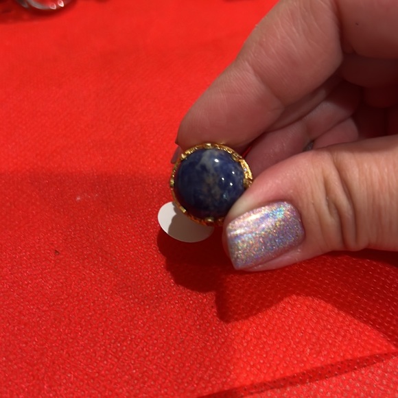 Just in- statement ring with lapis - Picture 4 of 6